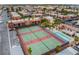 Aerial view of the community with tennis courts, swimming pool, and various units at 4421 Alexis Dr # 429, Las Vegas, NV 89103