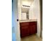 Small bathroom featuring a wooden cabinet and granite countertop at 4421 Alexis Dr # 429, Las Vegas, NV 89103
