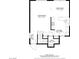 Detailed first floor plan showing the layout of the living room, kitchen, dining area, bathroom, and foyer at 10235 Headrick Dr, Las Vegas, NV 89166