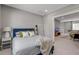 Bedroom with a bed and an open view to the loft at 10332 Stroma Ave, Las Vegas, NV 89166