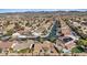 Aerial view of neighborhood showcasing the roof tops and community street layout at 1047 Amber Gate St, Henderson, NV 89002