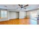 The living room features hardwood floors, plantation shutters, and sliding door access to the back yard at 1532 Ascension Cir, North Las Vegas, NV 89031