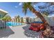 Private backyard boasts a hot tub and pool, creating an ideal setting for outdoor gatherings and leisure at 2254 Florence Ave, Las Vegas, NV 89119