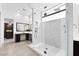 Elegant bathroom with a glass shower, sleek fixtures, and contemporary design at 29 Owl Ridge Ct, Las Vegas, NV 89135