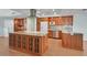 Beautiful kitchen with granite countertops, an island with bar seating, and stainless steel appliances at 3109 Hawksdale Dr, Las Vegas, NV 89134