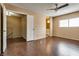 Bright bedroom with hardwood floors, closet, and ensuite bathroom at 3350 Duece St, Las Vegas, NV 89121