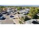Aerial view of a home in a residential neighborhood with mature trees and well-maintained landscaping at 3950 Ventura Way, Las Vegas, NV 89121