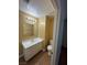 Bathroom featuring a single sink vanity with a mirror and tile floor at 4300 N Lamont St # 225, Las Vegas, NV 89115