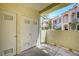 Balcony with storage closet and partial view of building exterior at 4855 S Torrey Pines Dr # 101, Las Vegas, NV 89103