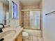 Bathroom featuring sink and shower with gold trim at 8072 Hackberry Dr, Las Vegas, NV 89123