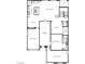 Detailed floorplan showcasing a single-story layout with kitchen, living, dining and garage spaces at 845 Loch Katrine Ave, Henderson, NV 89012