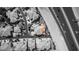 Aerial view of a condo complex near a highway, with the unit highlighted in orange for emphasis at 10809 Garden Mist Dr # 2050, Las Vegas, NV 89135