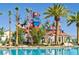 Community water park area with slides, a tipping bucket, and a variety of kid friendly features at 115 Cora Hills Ct, Las Vegas, NV 89148