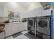 Well-equipped laundry room with modern washer and dryer and ample counter space at 2355 Villandry Ct, Henderson, NV 89074