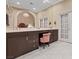 Serene main bathroom with double vanity, makeup area, and natural lighting at 2355 Villandry Ct, Henderson, NV 89074