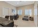 Neutral-colored office with two work stations and shuttered windows at 2355 Villandry Ct, Henderson, NV 89074