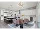 Well-lit kitchen and dining area featuring modern decor and an open layout at 257 Elder View Dr, Las Vegas, NV 89138