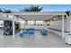 Expansive patio with shaded pergola, modern seating, and lush landscaping, perfect for outdoor entertaining and relaxation at 2700 Las Vegas Blvd # 3501, Las Vegas, NV 89109