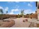 Backyard with desert landscaping, gravel, and a block wall at 2739 Cramond St, Henderson, NV 89044