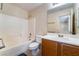 Bathroom featuring a shower-tub combination and a vanity with sink at 2739 Cramond St, Henderson, NV 89044