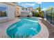 Backyard swimming pool view from a corner angle of the home at 2894 Carmelo Dr, Henderson, NV 89052
