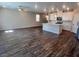 Hardwood floors run throughout the open-concept kitchen and living area at 3481 Bradano Ln, Henderson, NV 89044