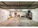 Spacious garage with storage cabinets and room for multiple vehicles at 3597 Cochise Ln, Las Vegas, NV 89169