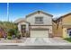 Charming two-story home with a two-car garage and desert landscaping, perfect for low-maintenance living at 3744 Alpine Bypass Ave, North Las Vegas, NV 89081