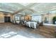 Elegant community banquet hall with round tables, chandelier lighting, and large windows at 408 Middlestone Ave, Henderson, NV 89011