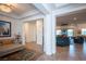 Spacious living area featuring stylish furniture, tile floors, and modern lighting at 408 Middlestone Ave, Henderson, NV 89011