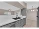 Modern kitchen sink with a stylish backsplash and updated fixtures, offering a functional workspace at 45 Maleena Mesa St # 1113, Henderson, NV 89074
