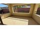 View of the balcony with a mountain view and a brick wall at 5615 Oak Bend Dr, Las Vegas, NV 89135