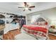 Spacious bedroom showcasing a well-organized walk-in closet and stylish furniture at 6304 Peppermill Dr, Las Vegas, NV 89146