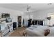 Bedroom with neutral tones, soft textures, and a view to the outside at 6620 Macdoogle St, Las Vegas, NV 89166