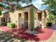 Exterior view of community restrooms, mailboxes, and covered parking areas, surrounded by mature trees at 6650 W Warm Springs Rd # 2173, Las Vegas, NV 89118