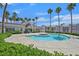 Community pool with palm trees and landscaping at 6800 E Lake Mead Blvd # 2050, Las Vegas, NV 89156