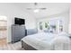Bright bedroom features a work space and backyard views at 8812 Marble Dr, Las Vegas, NV 89134