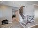 Hallway with a staircase and decorative banister at 902 Dianne Dr, Boulder City, NV 89005