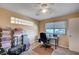 This home office features storage for office items and a natural light filled window at 902 Dianne Dr, Boulder City, NV 89005