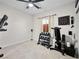 Workout room with ceiling fan and workout equipment at 8276 Aurora Peak Ave, Las Vegas, NV 89131