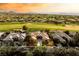 Scenic aerial view highlighting the property's prime location on the golf course at 9 Knob Oak Dr, Henderson, NV 89052