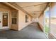 Enclosed patio with a ceiling fan and views of the backyard at 254 Reber Dr, Mesquite, NV 89027