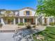 Charming townhome with a private front patio and green lawn at 8701 Giant Causeway Ave, Las Vegas, NV 89148