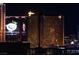 Las Vegas skyline at night features The Palazzo and Wynn hotels brightly lit at 125 E Harmon Ave # 2215, Las Vegas, NV 89109