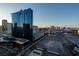 Las Vegas cityscape featuring the Hilton Grand Vacations building against a brilliant blue Nevada sky at 125 E Harmon Ave # 2215, Las Vegas, NV 89109