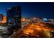 Expansive city view at night featuring the dazzling lights of Las Vegas hotels and the entertainment district at 125 E Harmon Ave # 2215, Las Vegas, NV 89109