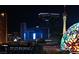Las Vegas hotels at night with bright lights at 125 E Harmon Ave # 2215, Las Vegas, NV 89109