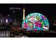 Las Vegas Sphere features a vibrant floral design, creating an eye-catching modern landmark at 125 E Harmon Ave # 2215, Las Vegas, NV 89109