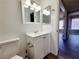 Updated bathroom with new vanity, modern fixtures, and stylish decor at 1450 Hialeah Dr # D, Las Vegas, NV 89119