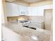 Kitchen features granite countertops, stainless steel sink, and white appliances at 1450 Hialeah Dr # D, Las Vegas, NV 89119